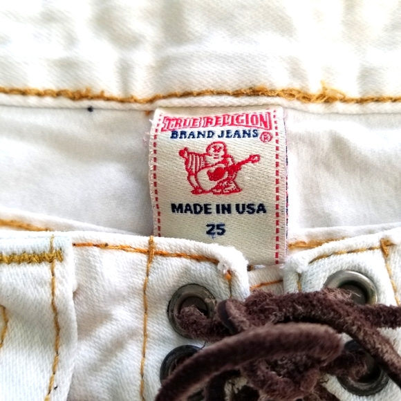 Original vintage white True Religion Boot cut jean. Size 25. Made in the USA! - Picture 4 of 10